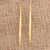 Gold-plated drop earrings, 'Graceful Arc' - Handcrafted Gold-Plated Drop Earrings (image 2b) thumbail