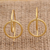 Vergoldete Ohrhänger, „Abstract Bullseye“ – Handgefertigte vergoldete Ohrhänger