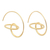 Vergoldete Ohrhänger, „Abstract Bullseye“ – Handgefertigte vergoldete Ohrhänger