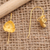 Pendientes colgantes chapados en oro - Pendientes colgantes bañados en oro elaborados artesanalmente