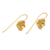 Vergoldete Ohrhänger – Von Hand gefertigte, vergoldete Ohrhänger