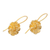 Vergoldete Ohrhänger - Handgefertigte vergoldete Blumenohrringe