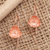 Rose gold-plated drop earrings, 'Pink Apple Blossoms' - Handmade Rose Gold-Plated Floral Drop Earrings