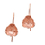 Rose gold-plated drop earrings, 'Pink Apple Blossoms' - Handmade Rose Gold-Plated Floral Drop Earrings (image 2a) thumbail