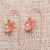 Rose gold-plated drop earrings, 'Pink Apple Blossoms' - Handmade Rose Gold-Plated Floral Drop Earrings (image 2b) thumbail
