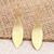 Vergoldete Ohrhänger - Von Hand gefertigte, vergoldete Blumenohrringe