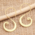Gold-plated drop earrings, 'Golden Curve' - Handcrafted Gold-Plated Spiral Drop Earrings