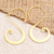 Pendientes colgantes chapados en oro - Pendientes colgantes en espiral bañados en oro hechos a mano