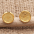 Gold-plated button earrings, 'Glow Over' - Handmade Gold-Plated Sterling Silver Button Earrings thumbail