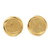 Gold-plated button earrings, 'Glow Over' - Handmade Gold-Plated Sterling Silver Button Earrings
