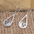 Sterling silver dangle earrings, 'Party Night' - Hand Made Sterling Silver Dangle Earrings (image 2b) thumbail