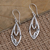 Sterling silver dangle earrings, 'Stylish Woman' - Hand Crafted Sterling Silver Dangle Earrings (image 2) thumbail