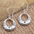 Sterling silver dangle earrings, 'Curved Bamboo' - Artisan Crafted Sterling Silver Dangle Earrings (image 2) thumbail