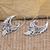 Sterling silver drop earrings, 'Forest Leaves' - Sterling Silver Leaf-Motif Drop Earrings