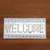 Aluminum sign, 'Sparkling Welcome' - Hand Made Aluminum Welcome Sign