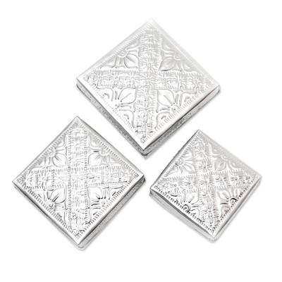 Dekorative Aluminiumboxen, (3er-Set) - Handgefertigte dekorative Aluminiumboxen (3er-Set)