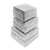 Decorative aluminum boxes, 'Lempuyang Sunset in Large' (set of 3) - Handcrafted Decorative Aluminum Boxes (Set of 3)