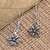 Sterling silver dangle earrings, 'Twirling Frangipani' - Sterling Silver Frangipani Dangle Earrings