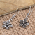 Sterling silver dangle earrings, 'Twirling Frangipani' - Sterling Silver Frangipani Dangle Earrings