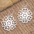 Sterling silver dangle earrings, 'Crocheted Rose' - Openwork Sterling Silver Dangle Earrings thumbail