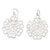 Sterling silver dangle earrings, 'Crocheted Rose' - Openwork Sterling Silver Dangle Earrings (image 2a) thumbail