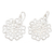 Sterling silver dangle earrings, 'Crocheted Rose' - Openwork Sterling Silver Dangle Earrings (image 2b) thumbail