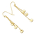 Gold-plated dangle earrings, 'Cantaloupe Fruit' - Hand Crafted Gold-Plated Dangle Earrings (image 2b) thumbail