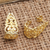 Gold-plated drop earrings, 'Golden Tangle' - Hand Made Gold-Plated Drop Earrings