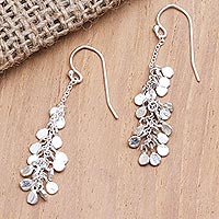 Sterling silver dangle earrings, 'Sprinkling Seeds' - Artisan Crafted Sterling Silver Dangle Earrings
