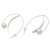 Cultured pearl drop earrings, 'Ocean Pearl' - Cultured Pearl and Sterling Silver Drop Earrings (image 2b) thumbail