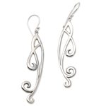 Sterling silver dangle earrings, 'Musical Gift' - Music-Themed Sterling Silver Dangle Earrings