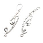 Sterling silver dangle earrings, 'Musical Gift' - Music-Themed Sterling Silver Dangle Earrings