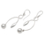 Sterling silver dangle earrings, 'Rice is Nice' - Hand Made Sterling Silver Dangle Earrings (image 2c) thumbail