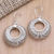 Sterling silver dangle earrings, 'Wired In' - Artisan Crafted Sterling Silver Dangle Earrings (image 2) thumbail