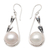 Cultured pearl dangle earrings, 'Forest by the Beach' - Handcrafted Pearl and Sterling Silver Dangle Earrings thumbail