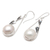 Cultured pearl dangle earrings, 'Forest by the Beach' - Handcrafted Pearl and Sterling Silver Dangle Earrings (image 2c) thumbail