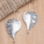 Sterling silver dangle earrings, 'Empty Love' - Sterling Silver Heart-Themed Dangle Earrings (image 2) thumbail