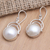 Cultured pearl dangle earrings, 'Ocean Undertow' - Balinese Pearl and Sterling Silver Dangle Earrings (image 2b) thumbail