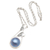 Cultured pearl pendant necklace, 'Forest by the Blue Ocean' - Blue Cultured Pearl and Sterling Silver Pendant Necklace (image 2c) thumbail