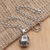 Sterling silver locket necklace, 'Protect Yourself' - Artisan Crafted Sterling Silver Locket Necklace (image 2) thumbail