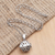 Collar de medallón de plata esterlina - Collar con relicario de plata de ley hecho a mano