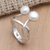 Cultured pearl cocktail ring, 'Eye See You' - Cultured Pearl and Sterling Silver Cocktail Ring (image 2b) thumbail