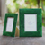 Natural fiber photo frames, 'Autumn Spirit in Green' (pair, 4x6 and 3x5) - Artisan Crafted Natural Fiber Photo Frames (4x6 and 3x5)