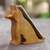 Wood phone stand, 'Dialing Cat' - Hand Made Jempinis Wood Cat Phone Stand (image 2) thumbail