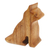 Wood phone stand, 'Dialing Cat' - Hand Made Jempinis Wood Cat Phone Stand thumbail