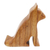 Wood phone stand, 'Dialing Cat' - Hand Made Jempinis Wood Cat Phone Stand (image 2c) thumbail