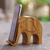 Elephant phone stand, 'Hold the Phone' - Handmade Jempinis Wood Elephant Phone Stand (image 2) thumbail