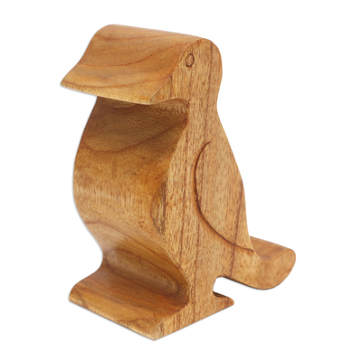 Telefonständer aus Holz - Handgefertigter Vogel-Telefonständer aus Jempinis-Holz