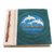 Natural fiber journal, 'Pisces Sign in Blue' - Natural Fiber Dolphin Journal in Blue (image 2c) thumbail