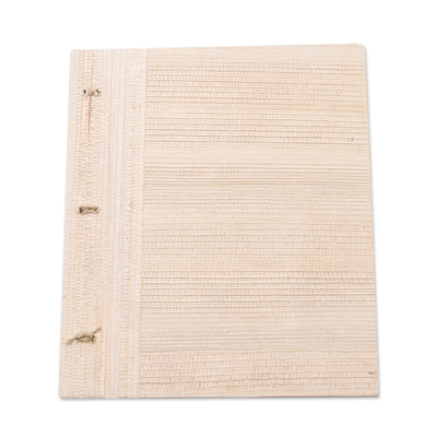 diario de fibras naturales - Diario de papel de madera de helecho y paja de arroz de Bali